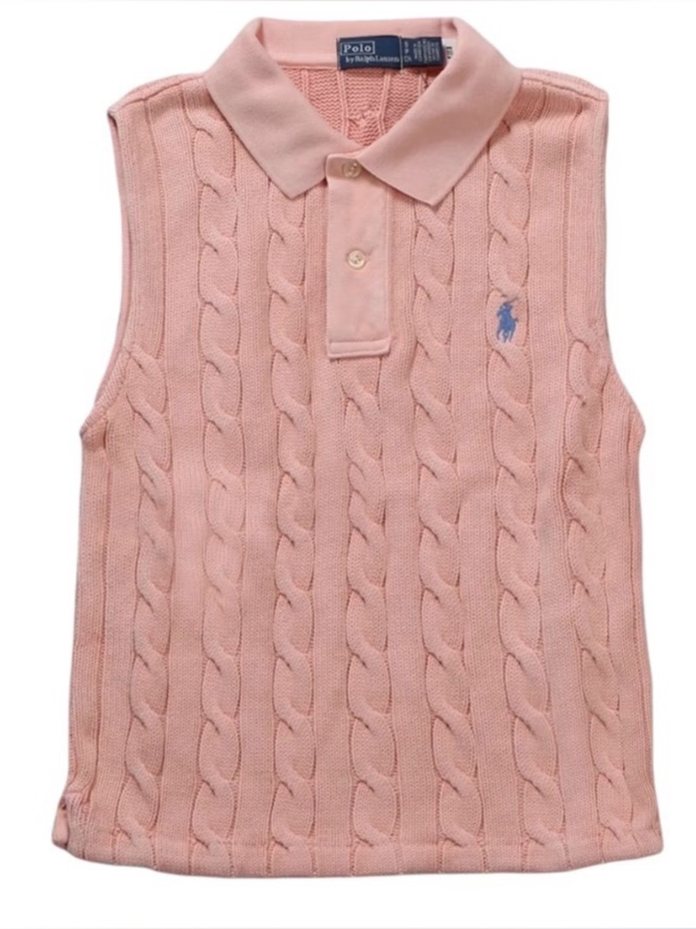 Polo Ralph Lauren Pink Cable Knit Sweater XL